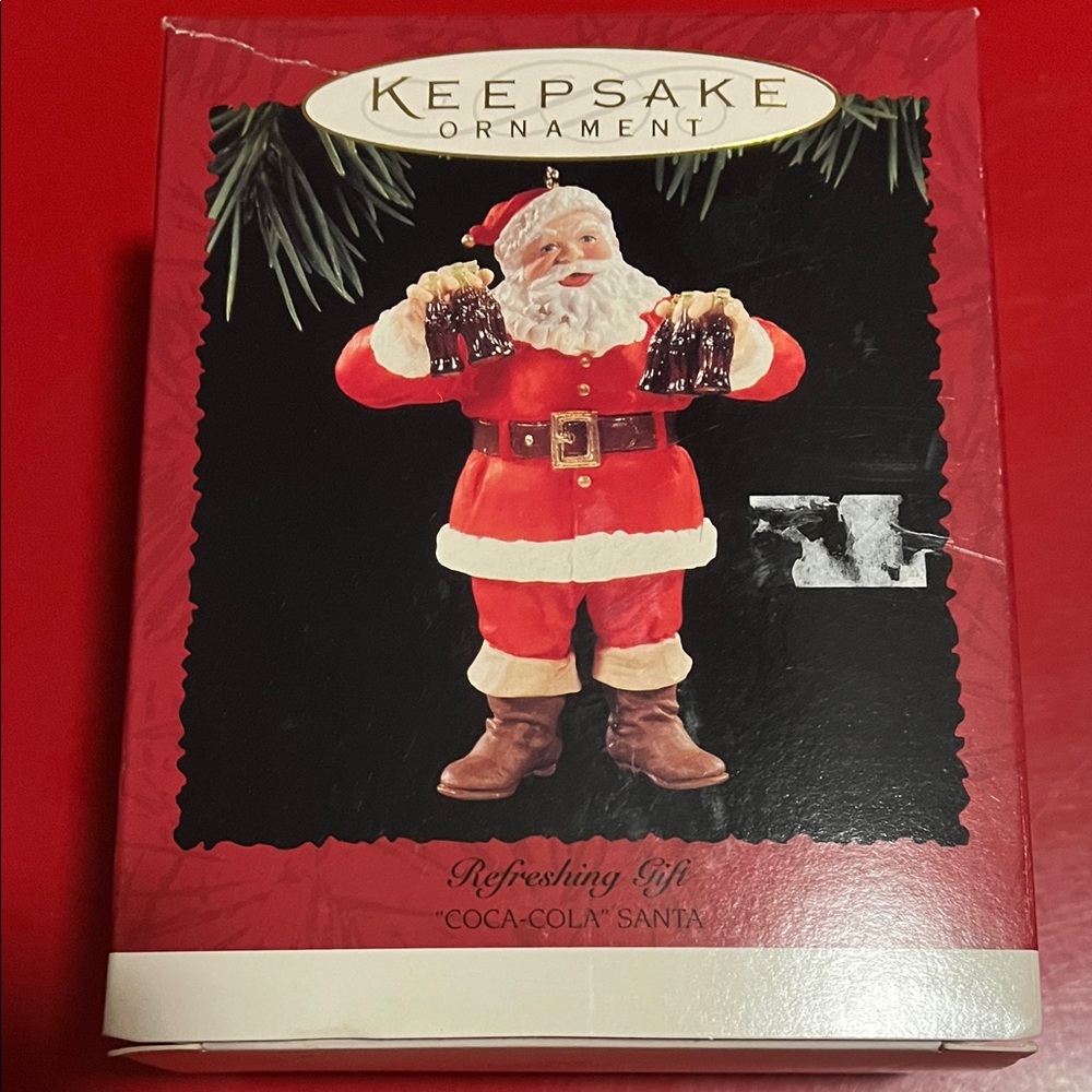 Hallmark Coca-Cola Santa Ornament with Red Suit